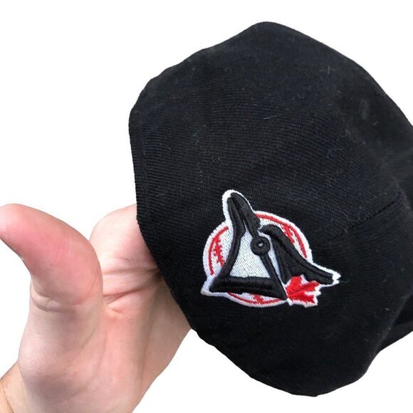 RARE 59FIFTY New Era Toronto Blue Jays Baseball Hat Black/Red Baseball Cap - Picture 6 of 11